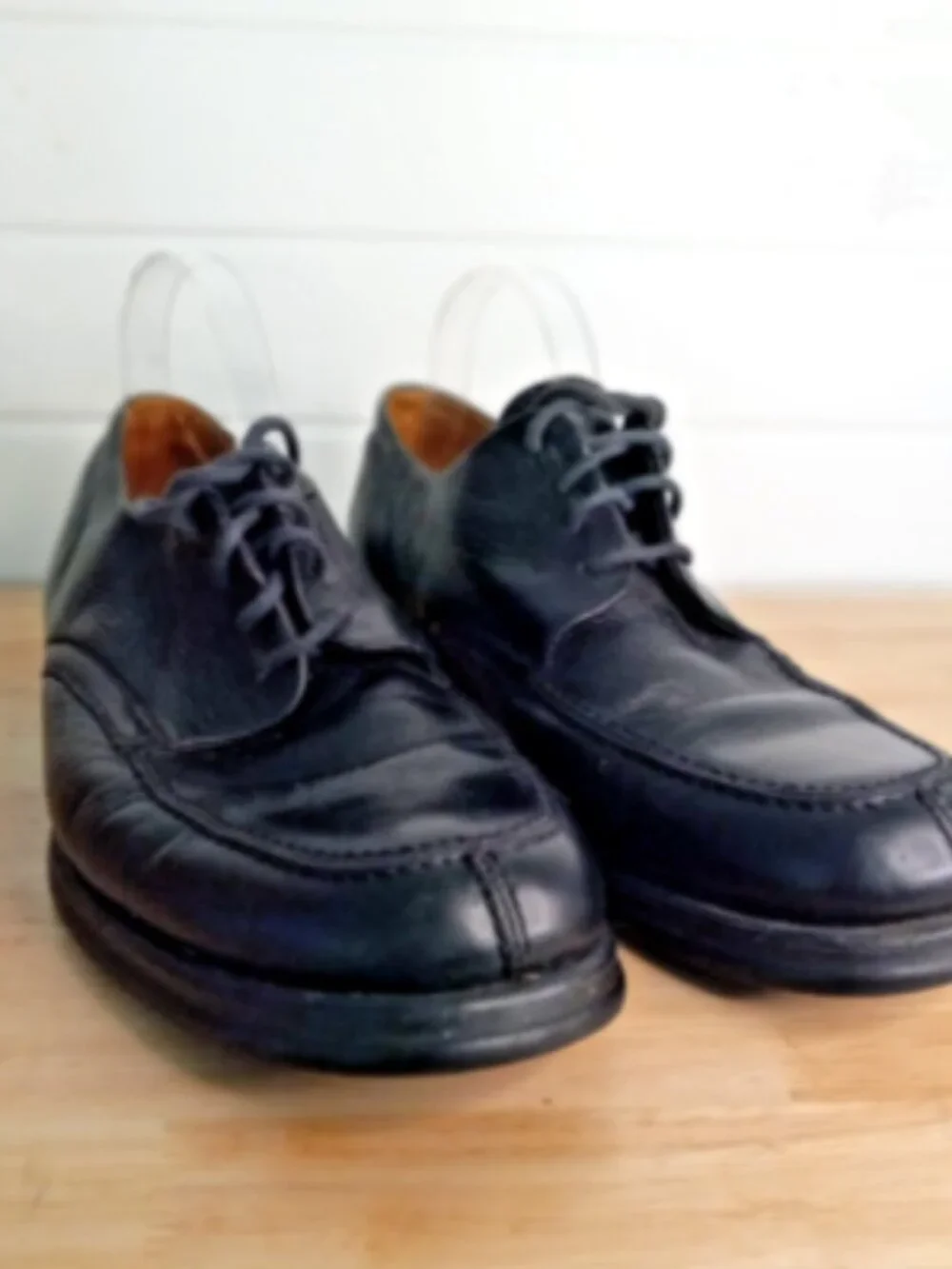 Vineyard Black Leather Apron Toe Oxford Dress Shoes Mens 13D Made in Brazil
